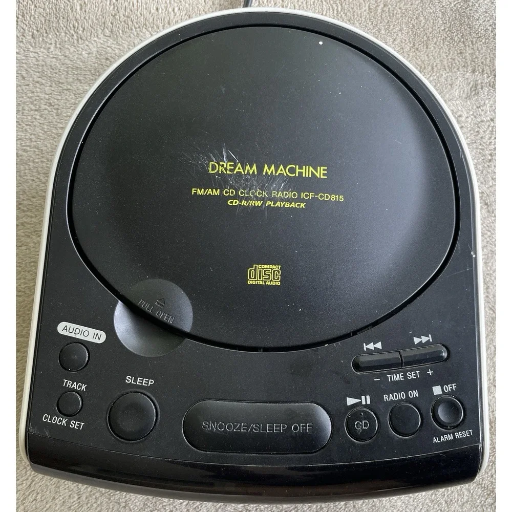Vintage Sony Dream Machine FM/AM CD Clock Radio Model ICF-CD815
